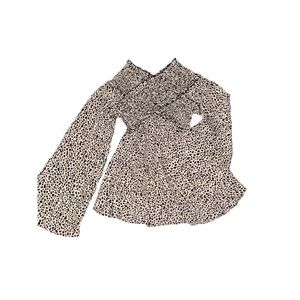 Leopard Babydoll Off-The-Shoulder with Bell Sleeves. Size Small. Worn Once